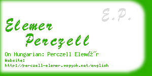 elemer perczell business card